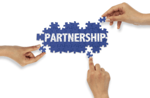 Partnership puzzle being put together
