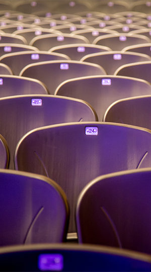 Seats in a theater.