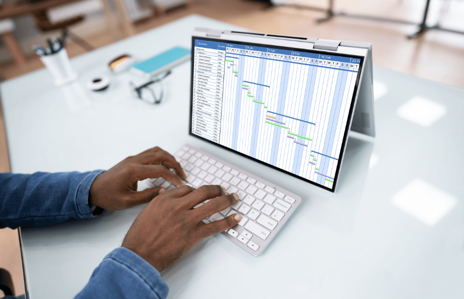 Operations entering data into field coordination software